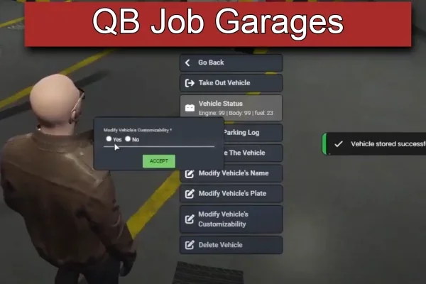 QBCore Job garage